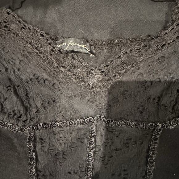 Ann Ferriday VTG Stock Cotton Stretch Eyelet Lace Corset Top M/L - Picture 5 of 5